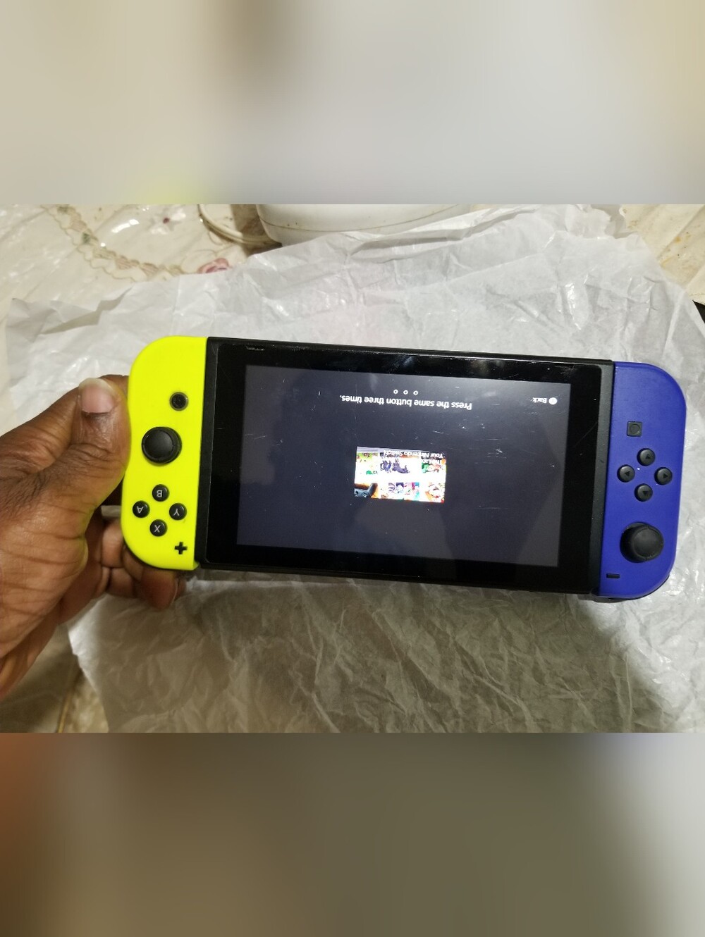 Nintendo Switch Console in Black with Silver Logo